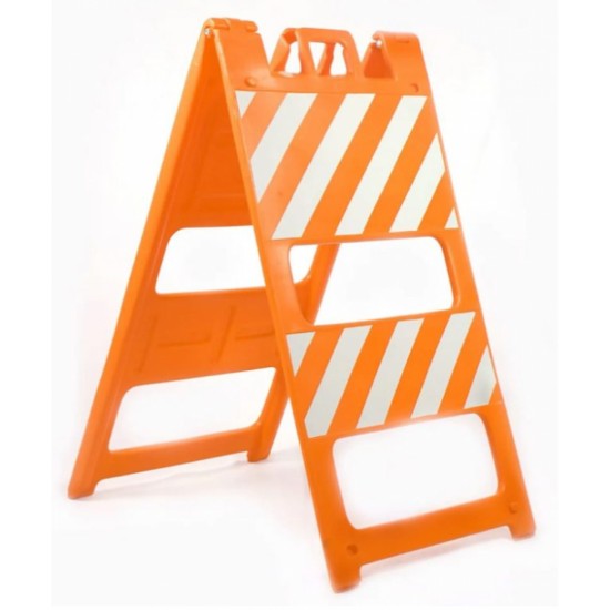 CAVALETE DE SINALIZAÇÃO PLASTICO FAIXA DIAGONAL